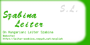 szabina leiter business card